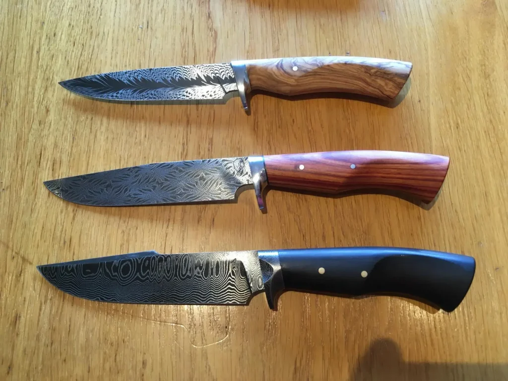 couteau lame damas forge valais